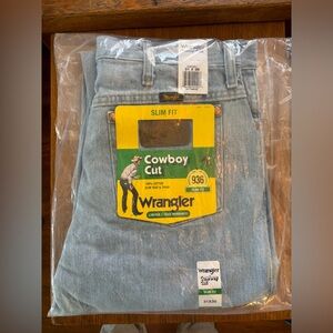 Wrangler Men's Slim Fit Cowboy Cut Jeans - Denim Blue